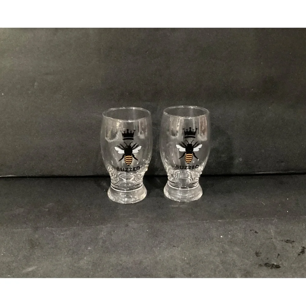 Set of 2‎ Buzzed Bee Juice Shot Glasses 4.5